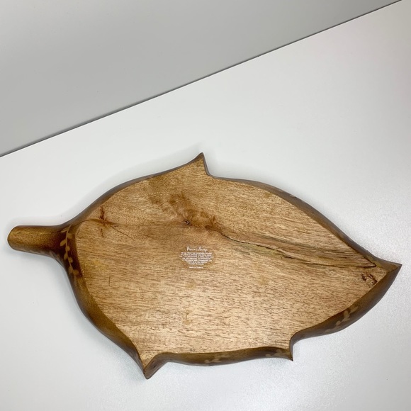 Fall Leaf Mango Wood Serving Tray - Picture 5 of 6